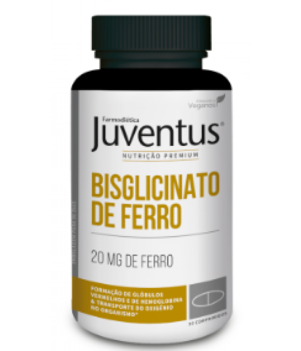 Juventus Premium Bisglicinato de Ferro - 90 Comprimidos - Farmodietica